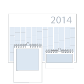   Wall calendar  +cover foil | wire-o 