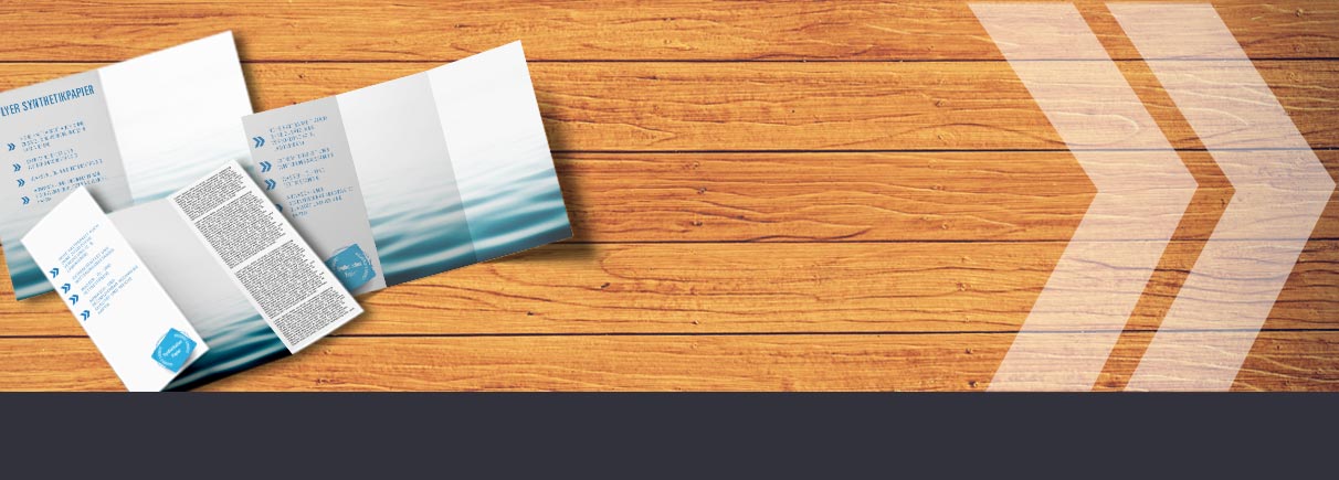 Exklusiv nur bei uns! Falzflyer aus Synthetikpapier