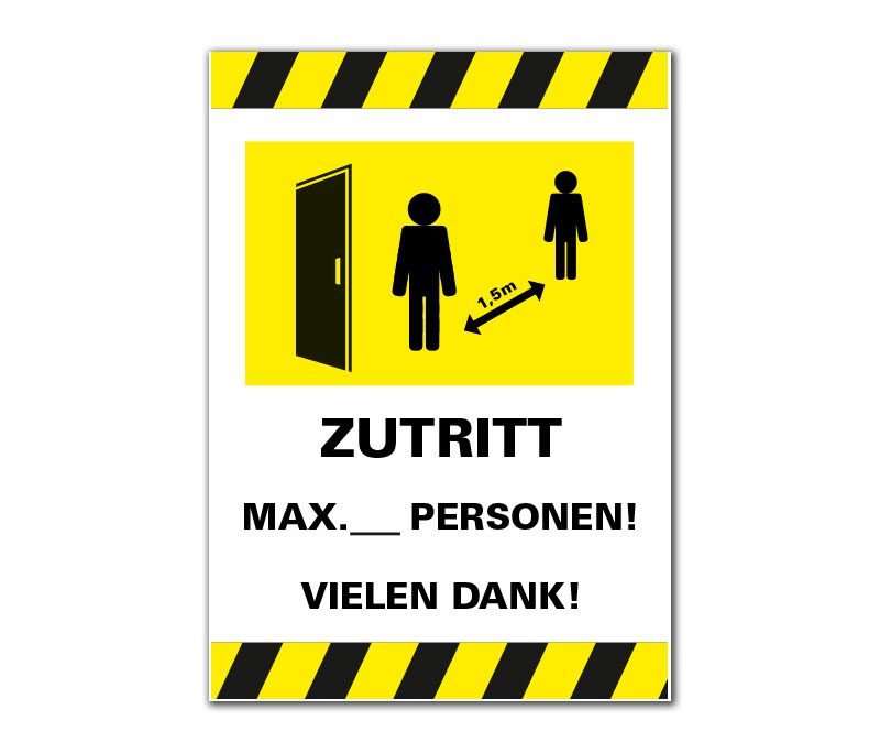 Vergrößerung zum Motiv 'Motiv 10: Zutritt max. Personen'