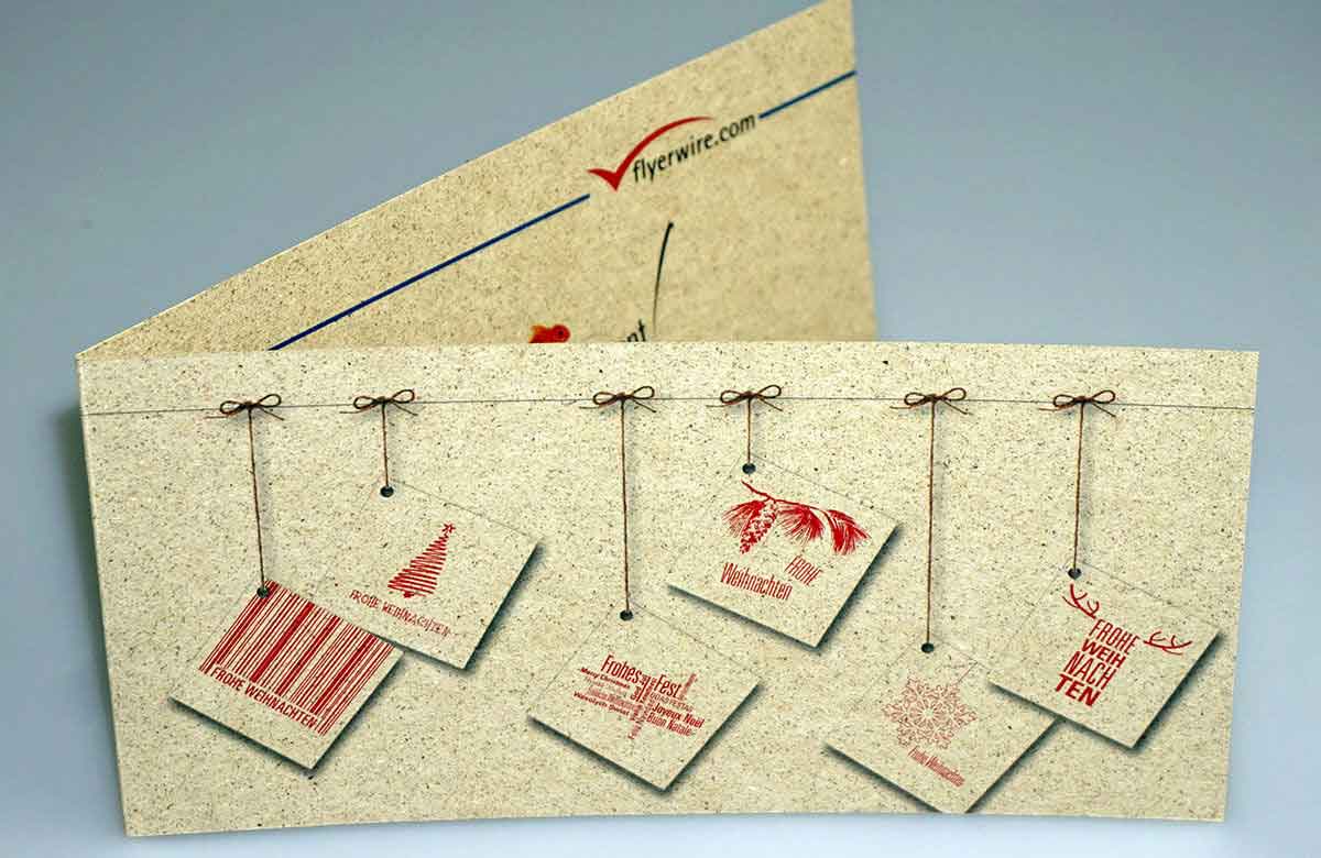 Klapp-Karte DIN lang aus Naturpapier Klapp-Karte DIN lang Scheufelen Graspapier