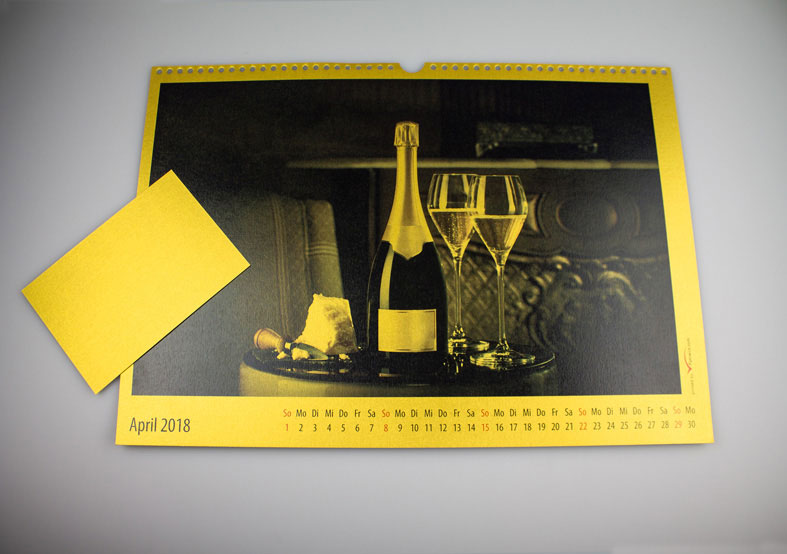 Pearlgold-Effekt Wandkalender Wandkalender pearlgold