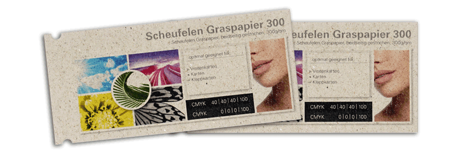 Speisekarte Spiralbindung auf Graspapier gedruckt