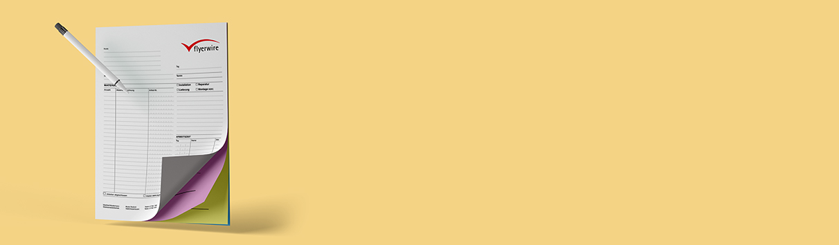 Durchschreibesätze im Digitaldruck bei flyerwire