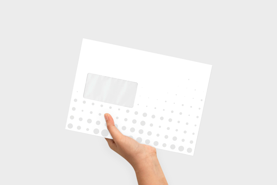 Individuell bedruckter Briefumschlag im Format C5 für Geschäftsbriefe und Mailings