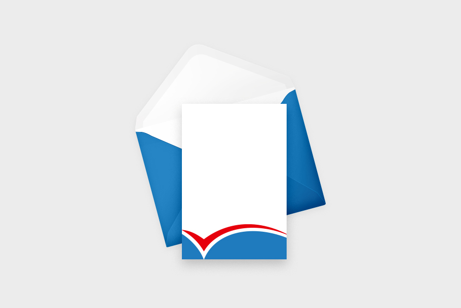 Postkarte mit passendem Umschlag – hochwertige Druckqualität für Mailings und private Grüße