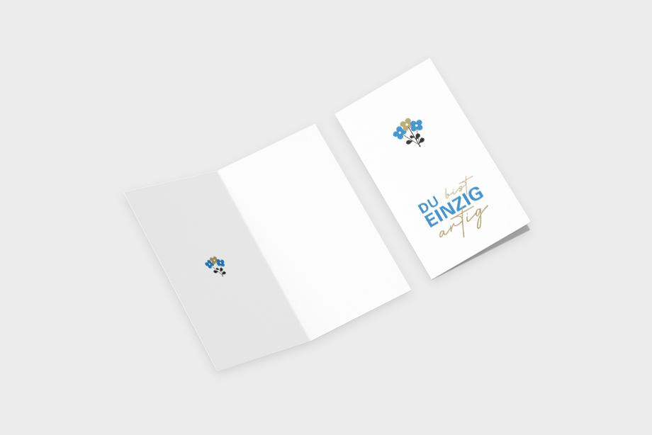 Klappkarte im DIN Lang Hochformat – mit individuellem Design