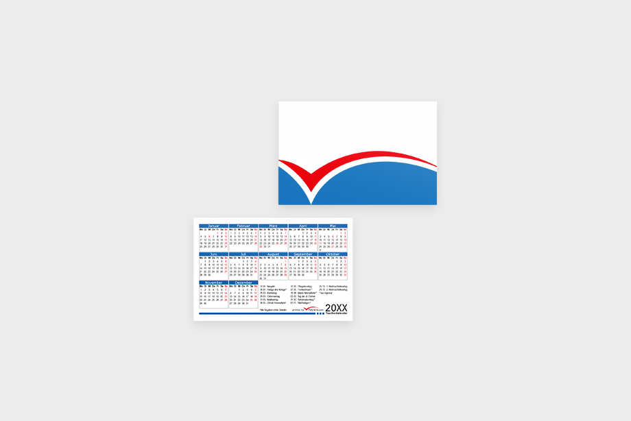 Minikalender im Querformat drucken – professionelle Minikalender individuell gestalten
