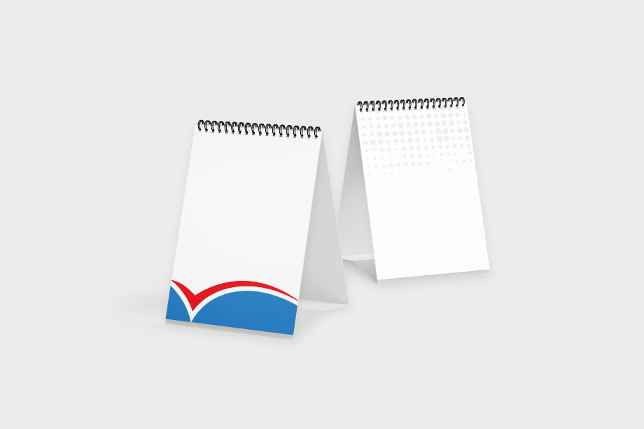 Wochenkalender drucken – praktischer Tischkalender mit Wire-O-Bindung im Hochformat