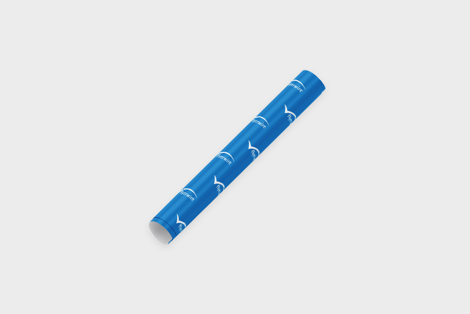 Geschenkpapier mit individuellem Motiv – gerollt dargestellt für einen Eindruck von Material und Druck