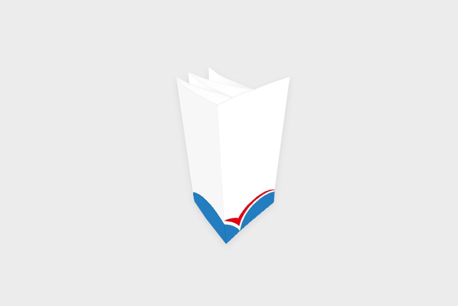 12-seitiger Schweizerfalz-Flyer in geschlossener Ansicht dargestellt