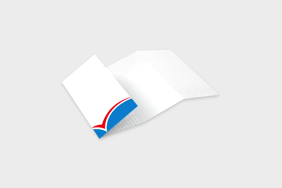 Flyer mit Doppelparallelfalz online drucken lassen – mehrseitiger Falzflyer mit parallelen Brüchen