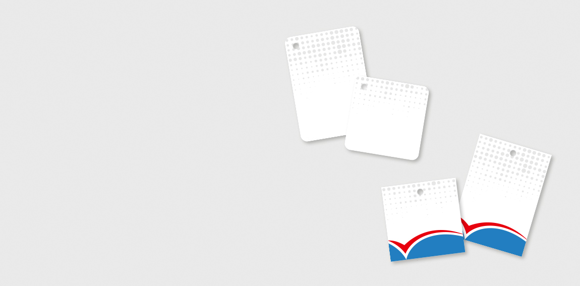 Geschenkanhänger und Produktanhänger individuell bedrucken lassen – rechteckig und quadratisch mit Lochung