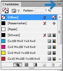 Farbfelder in InDesign öffnen