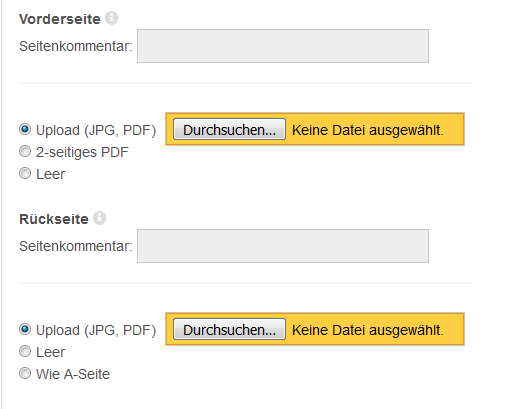 Druckdaten-Upload bei flyerwire.com