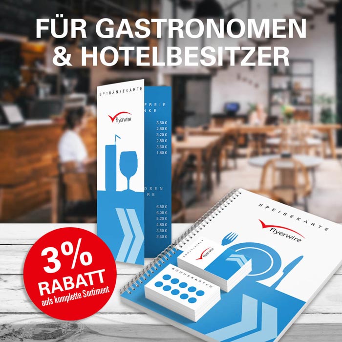 Rabatt für Gastronomie und Hotellerie