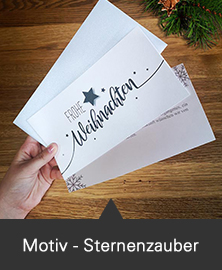 Weihnachtskarten-Set Sternenzauber