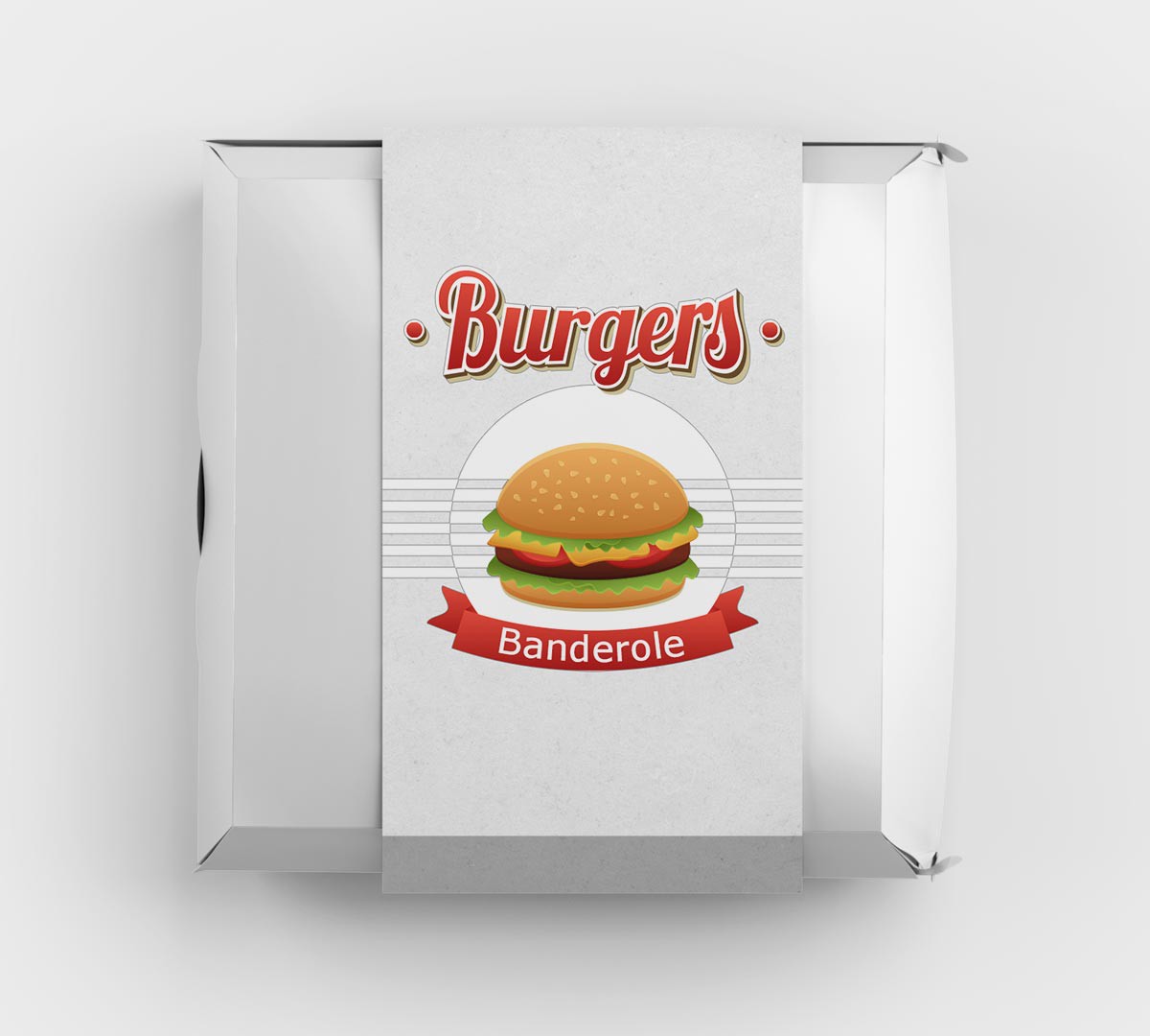 Burgerverpackung mit Banderole